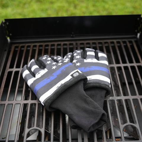 Rescue Grilling Gloves Thin Blue Line Edition