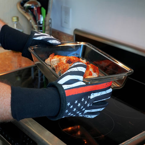 Rescue Grilling Gloves Thin Red Line Edition