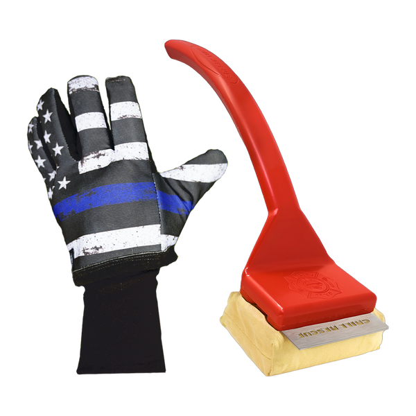 Grilling Pack: 1 Grill Brush w/ Scraper + 1 Rescue Gloves