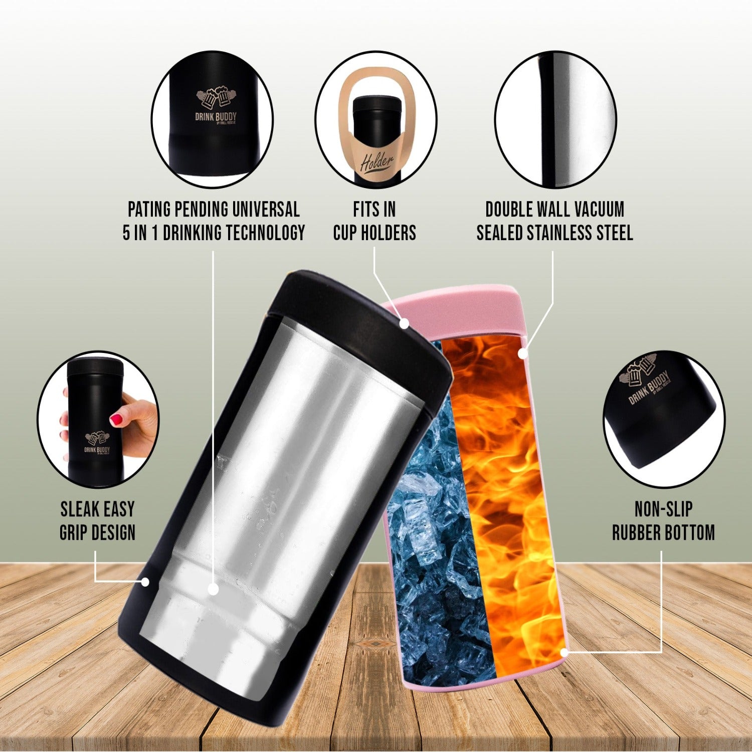 Universal Beer Buddy | Rainbow Titanium